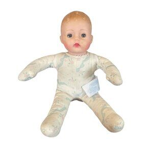 Vintage 1977  Madame Alexander 12" Little Huggums Baby Doll Squeaks Bows Flowers